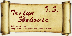 Trifun Skoković vizit kartica